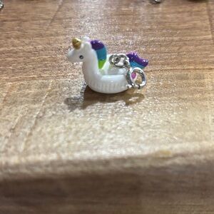 Inflatable Unicorn Charm with Rainbow Mane